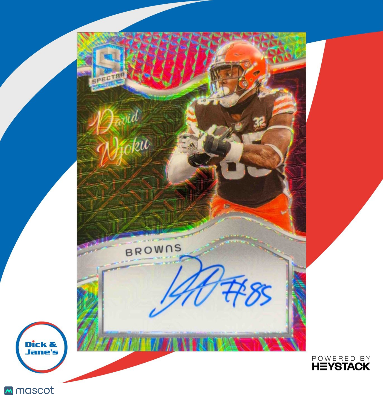 2024 Panini Spectra David Njoku Colorgraphs Meta 9/25 Auto Cleveland Browns