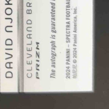 2024 Panini Spectra David Njoku Colorgraphs Meta 9/25 Auto Cleveland Browns
