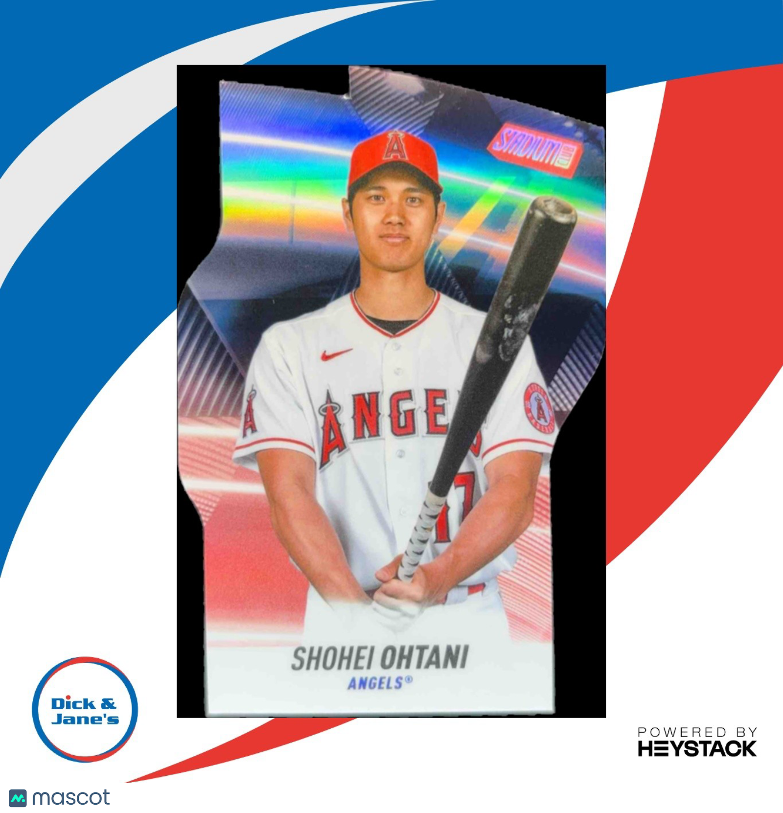 2022 Topps Stadium Club Shohei Ohtani Triumvirates #T-18 Los Angeles Angels