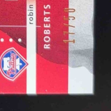 2003 SP Authentic Chirography Hall of Famers Bronze Robin Roberts /50 Phillies