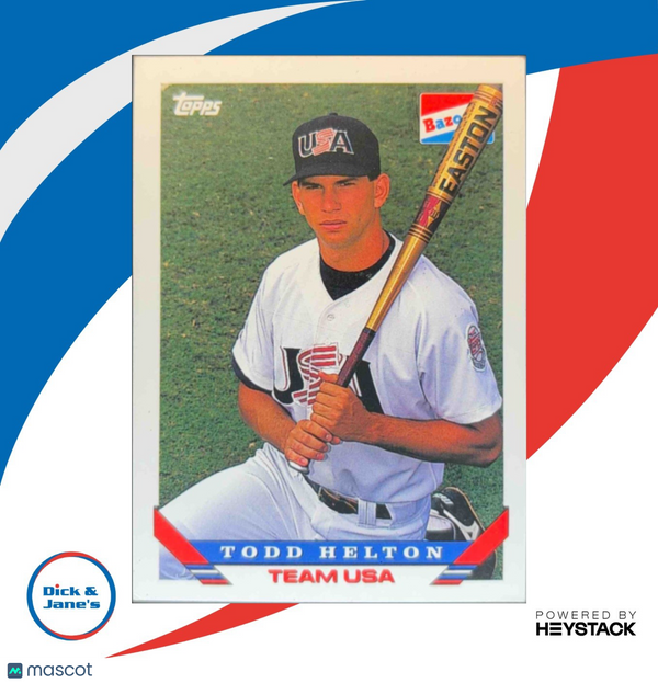 1993 Topps Bazooka Team USA #11 Todd Helton Rookie Card