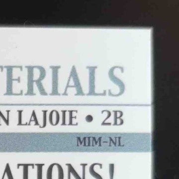 2002 Topps Tribute Nap Lajoie Milestone Materials