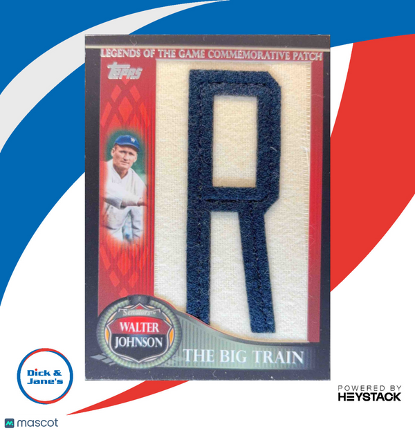 2009 Topps Walter Johnson Legends of the Game Nickname Letter Patch 12/50