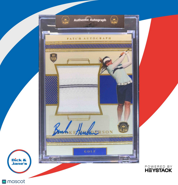 2022 Super Glow Patch Autographs #BH Brooke Henderson /45 1st Ever Card