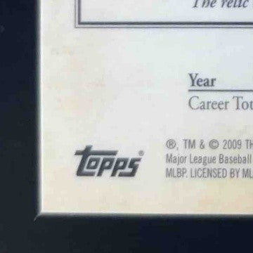 2009 Topps Tribute Autograph Relics Bat