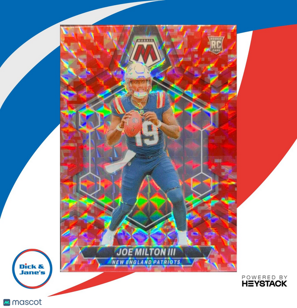 2024 Panini Mosaic Joe Milton III Red Prizm #397 RC New England Patriots