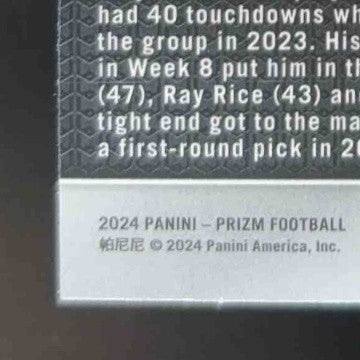 2024 Panini Prizm Mark Andrews Black and White Checker #22 Baltimore Ravens