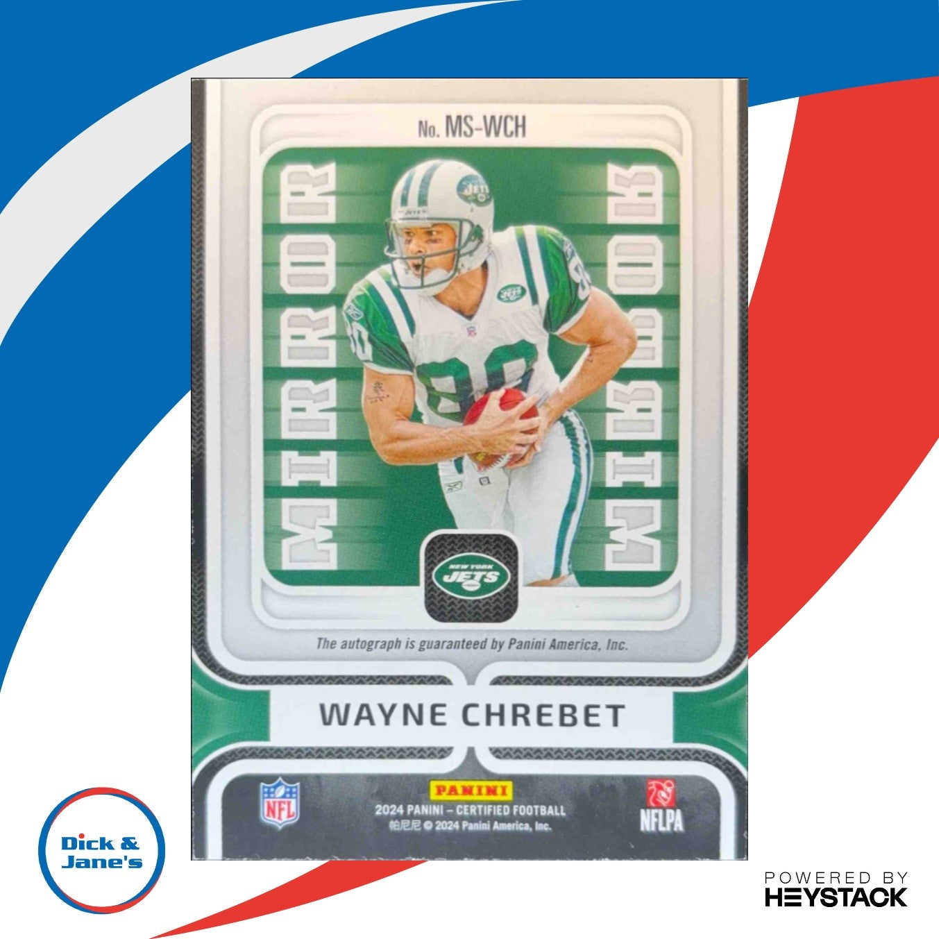 2024 Panini Certified Wayne Chrebet Mirror Signatures Bronze 59/99 New York Jets