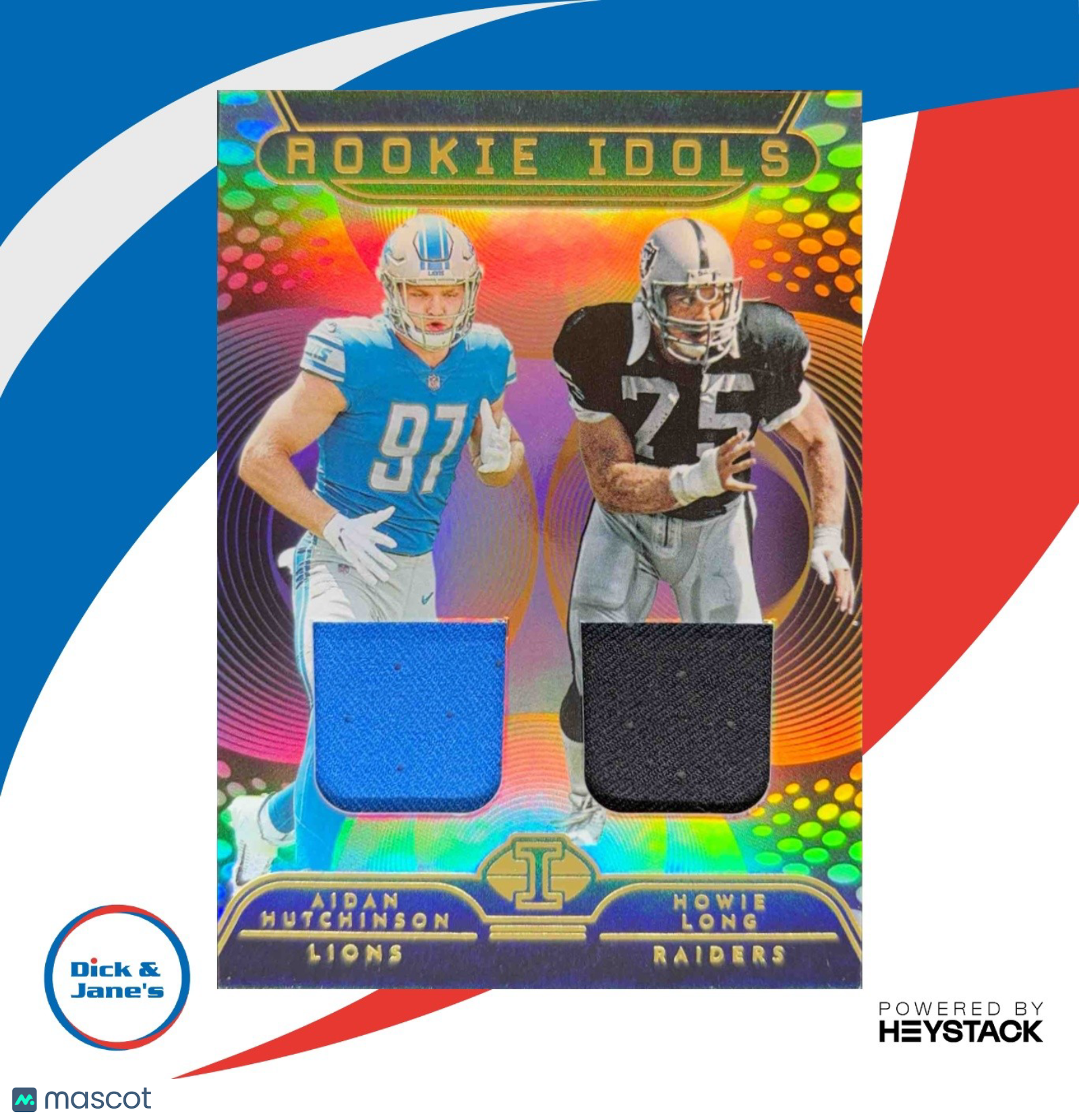 2022 Panini Illusions Aidan Hutchinson Howie Long Rookie Idols Dual Memorabilia