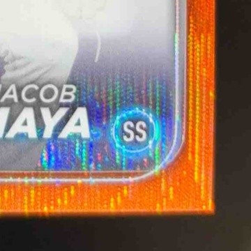 2024 Topps Chrome Jacob Amaya Rookie Auto Orange Wave Refractor 10/25 Marlins