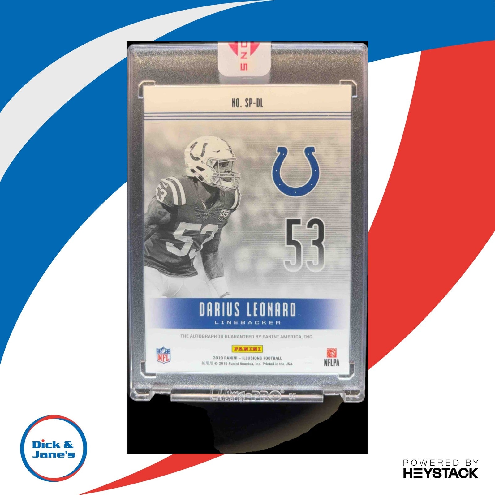 2019 Panini Illusions Darius Leonard Superlatives Red /30 #SP-DL Auto Colts