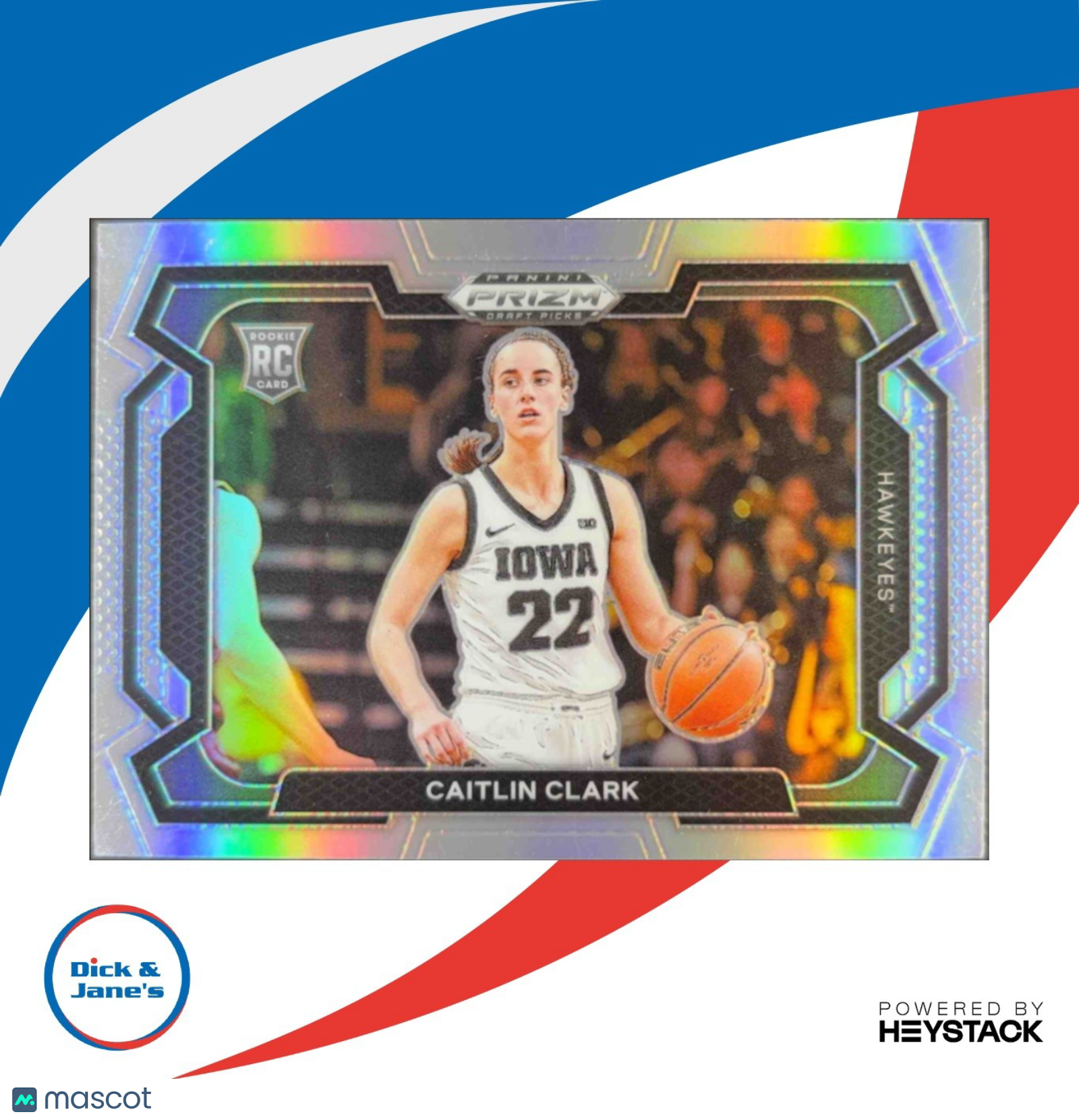 2024 Panini Prizm Draft Picks Collegiate Caitlin Clark Silver #57b RC VAR