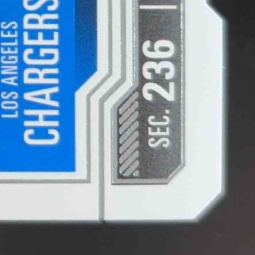 2023 Panini Contenders Justin Herbert Season Ticket Stub 1/10 #59 Chargers Rare!
