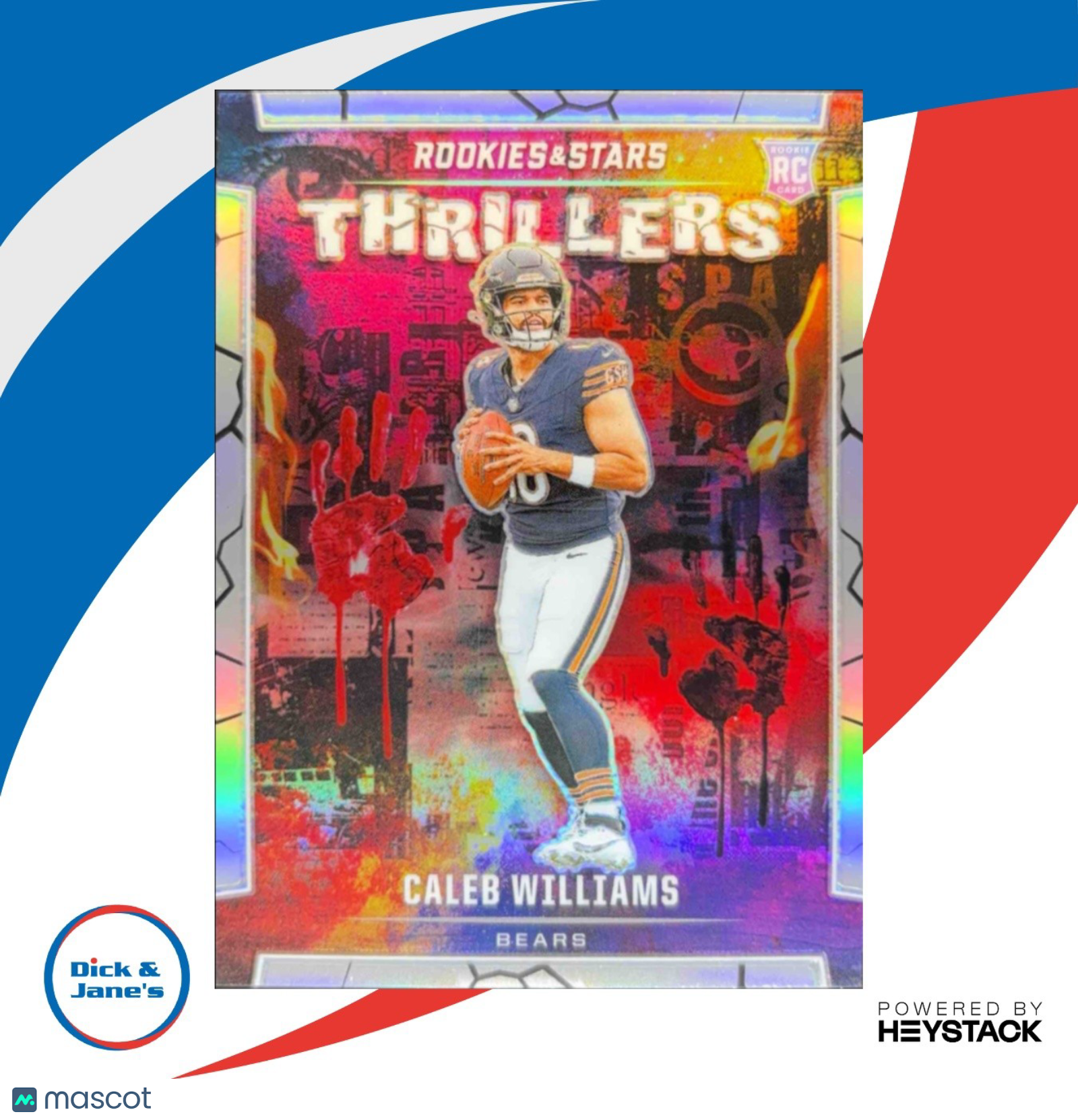 2024 Panini Rookies & Stars Caleb Williams Thrillers Silver #T-CWS RC