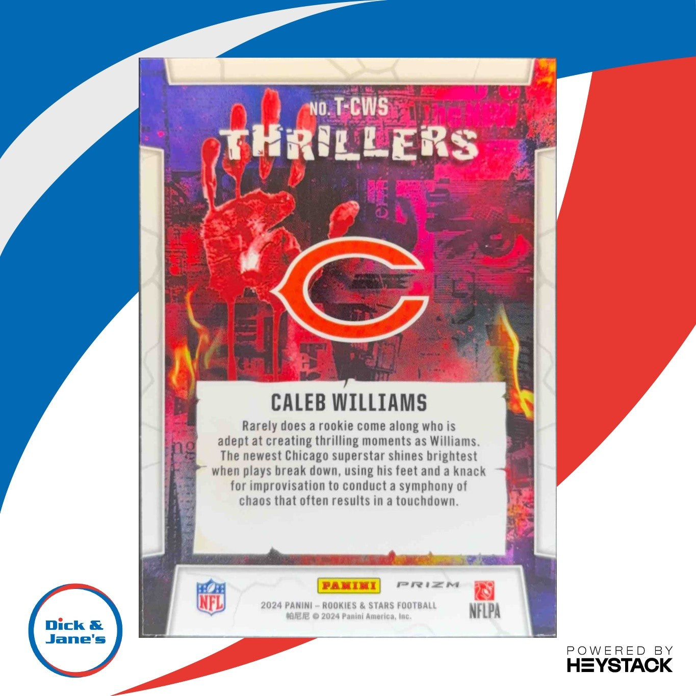2024 Panini Rookies & Stars Caleb Williams Thrillers Silver #T-CWS RC