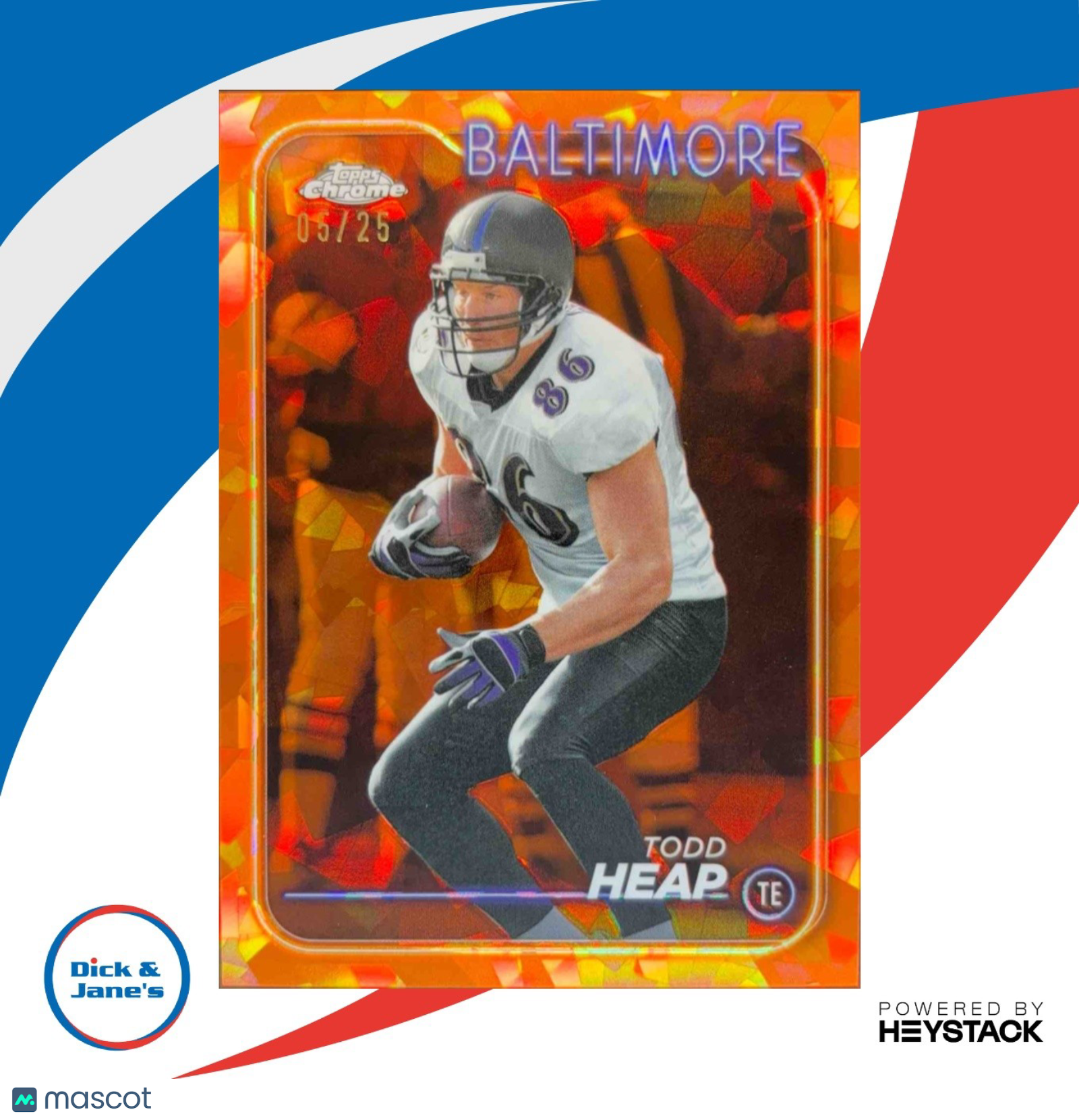 2024 Topps Chrome Sapphire Edition Todd Heap Orange 5/25 #6