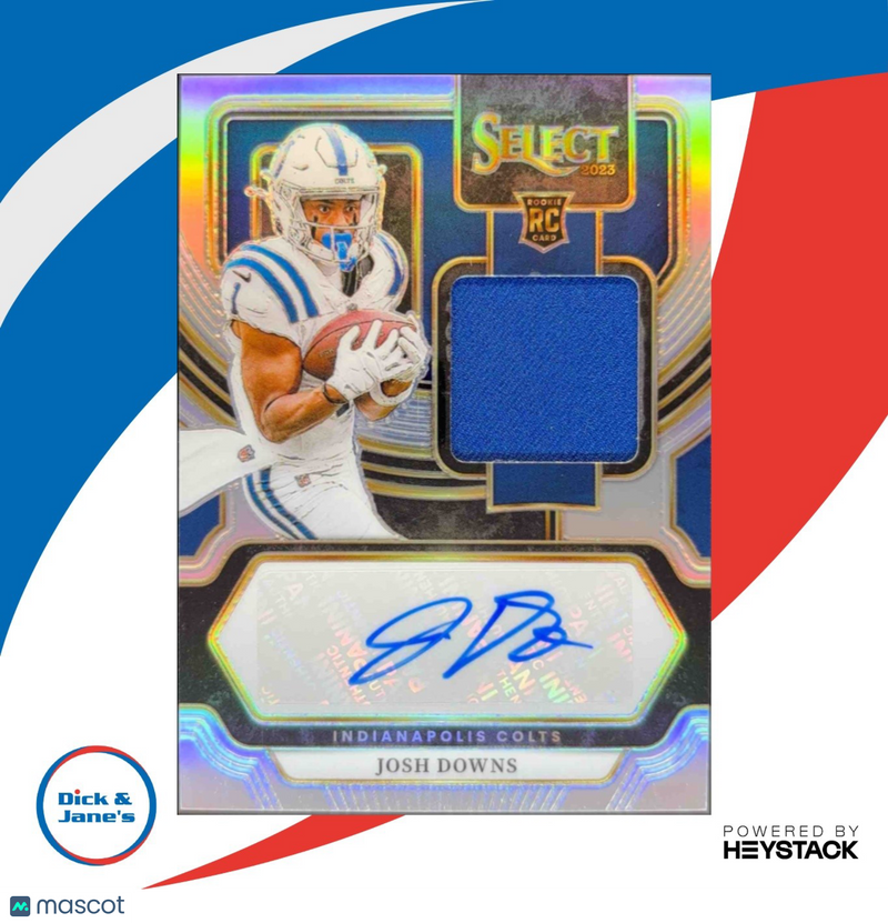 2023 Panini Select Josh Downs Rookie Signature Memorabilia Prizm 45/199 RC Colts