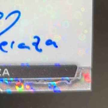 2022 Panini Chronicles Oswald Peraza Spectra Prospect Jersey Auto Neon Blue /75