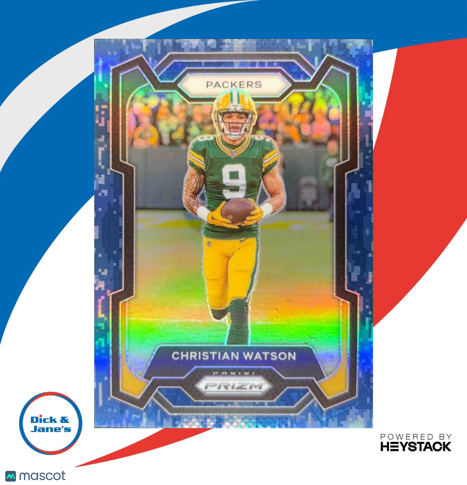 2023 Panini Prizm Christian Watson Navy Camo /25 #107 Green Bay Packers