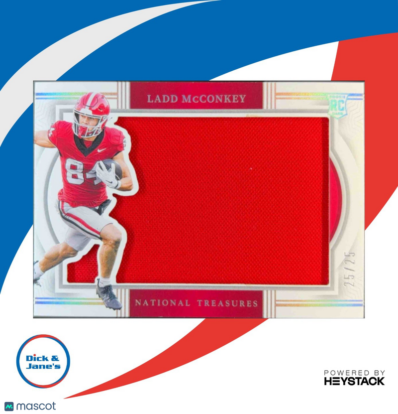 2024 National Treasures Collegiate Ladd McConkey Rookie Silhouettes Jumbo /25
