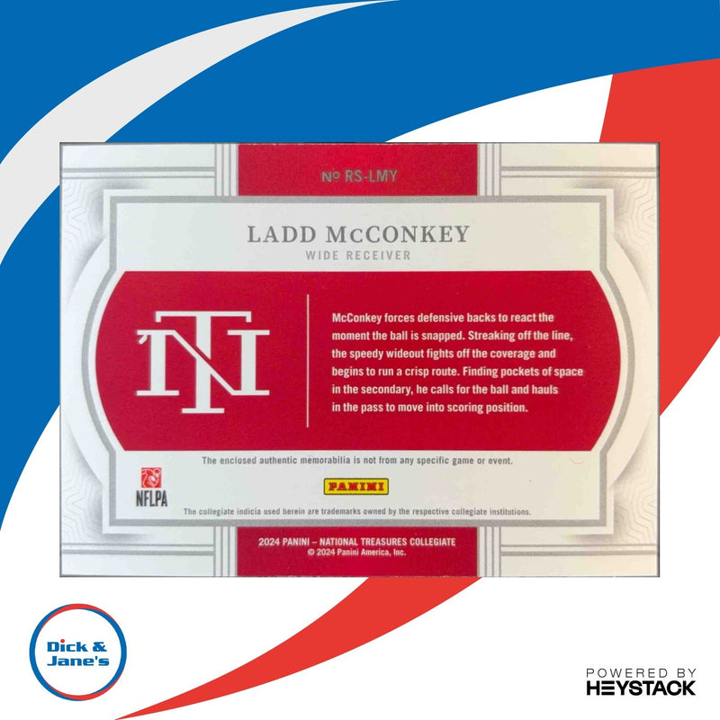 2024 National Treasures Collegiate Ladd McConkey Rookie Silhouettes Jumbo /25