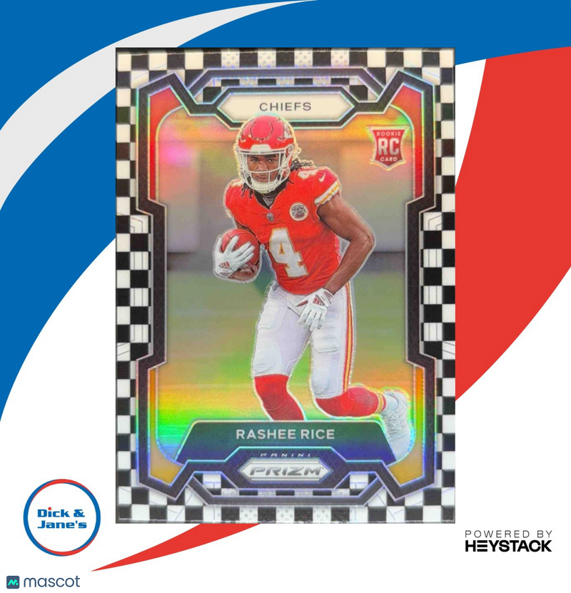 2023 Panini Prizm Rashee Rice Black and White Checker