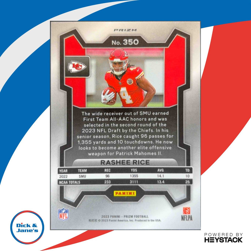 2023 Panini Prizm Rashee Rice Black and White Checker