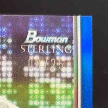 2024 Bowman Sterling Yoshinobu Yamamoto Rookie Auto Blue Refractor 09/25 Dodgers
