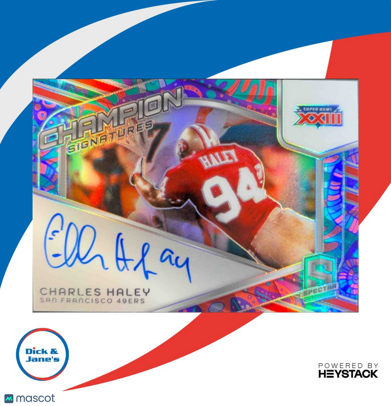 2024 Panini Spectra Charles Haley Champion Signatures Psychedelic 3/5 Auto 49ers