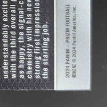 2024 Panini Prizm Drake Maye Lazer