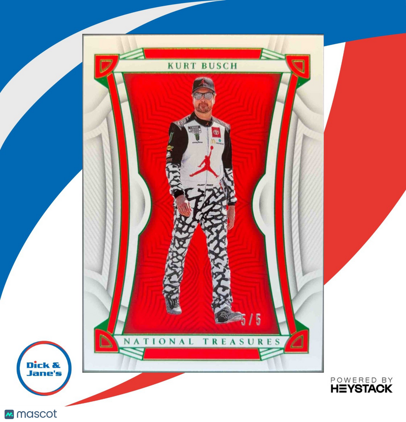 2023 Panini National Treasures Kurt Busch Green /5