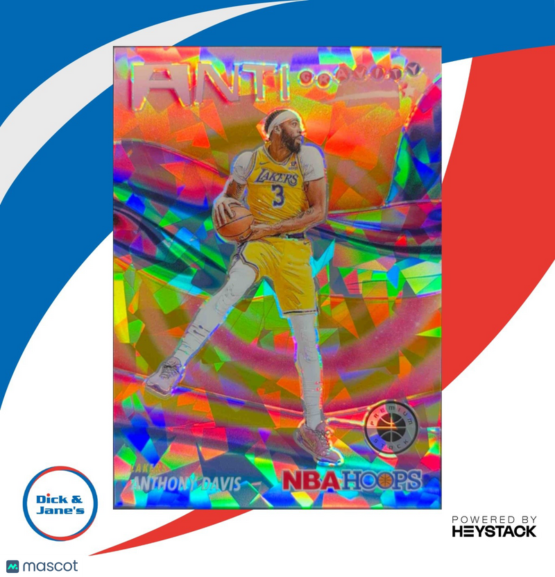 2023-24 Hoops Premium Stock Anthony Davis Anti Gravity Gold Ice 9/10 Lakers