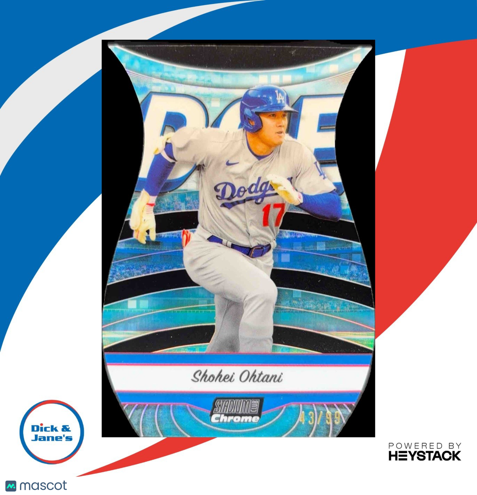 2024 Topps Stadium Club Shohei Ohtani Triumvirates Black 43/99 #TRI-17 Dodgers