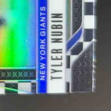 2024 Panini Prizm Tyler Nubin Black and White Checker #395 RC New York Giants