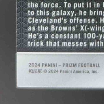2024 Panini Prizm Nick Chubb Black and White Checker #65 Cleveland Browns