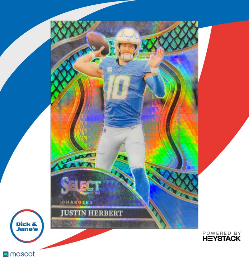 2023 Panini Select Justin Herbert Dragon Scale Prizms 8/70