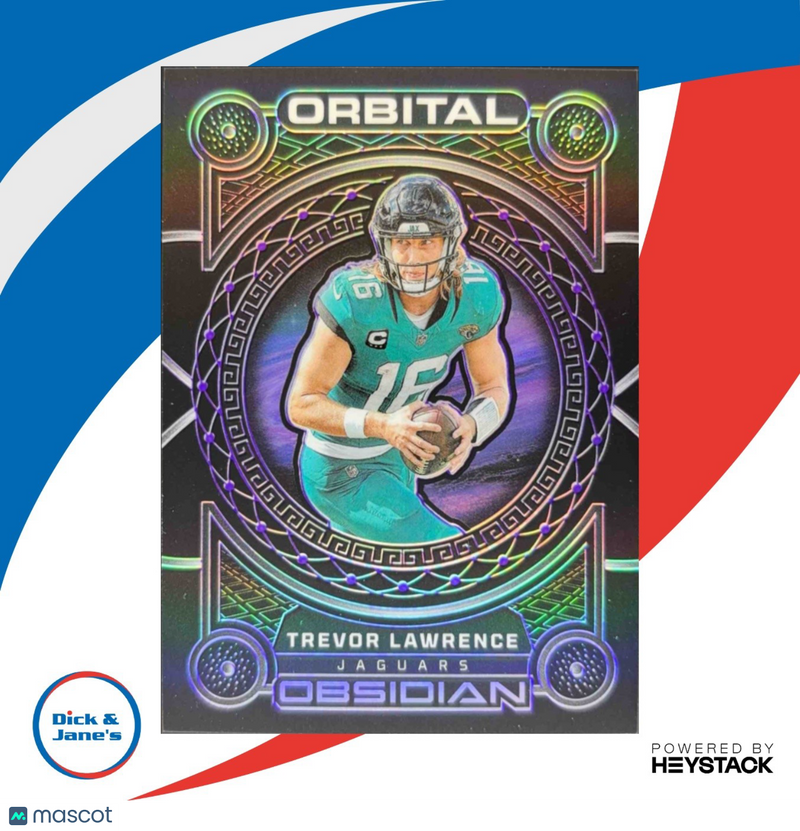 2023 Panini Obsidian Trevor Lawrence Orbital Electric Etch Purple /75 Jaguars