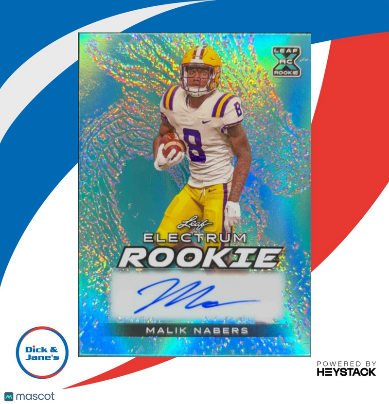 2024 Leaf Electrum Malik Nabers Rookies Auto Sparkle Platinum /6 LSU Tigers