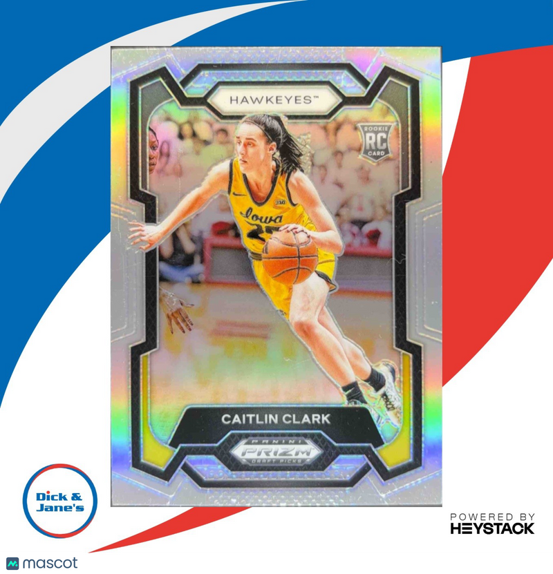 2024 Panini Prizm Draft Picks Collegiate Caitlin Clark RC Silver Rookie Holo