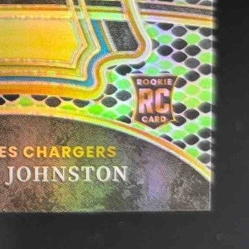2023 Panini Select Quentin Johnston Green and Black Snakeskin Prizm 1/2 Field RC