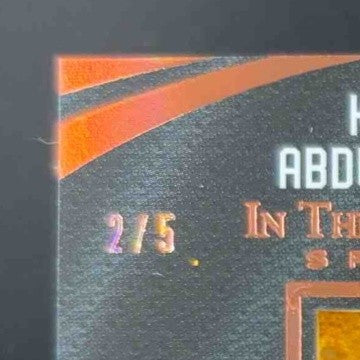 2024 Leaf In The Game Used Sports Kareem Abdul-Jabbar Numbers Bronze Holo /5