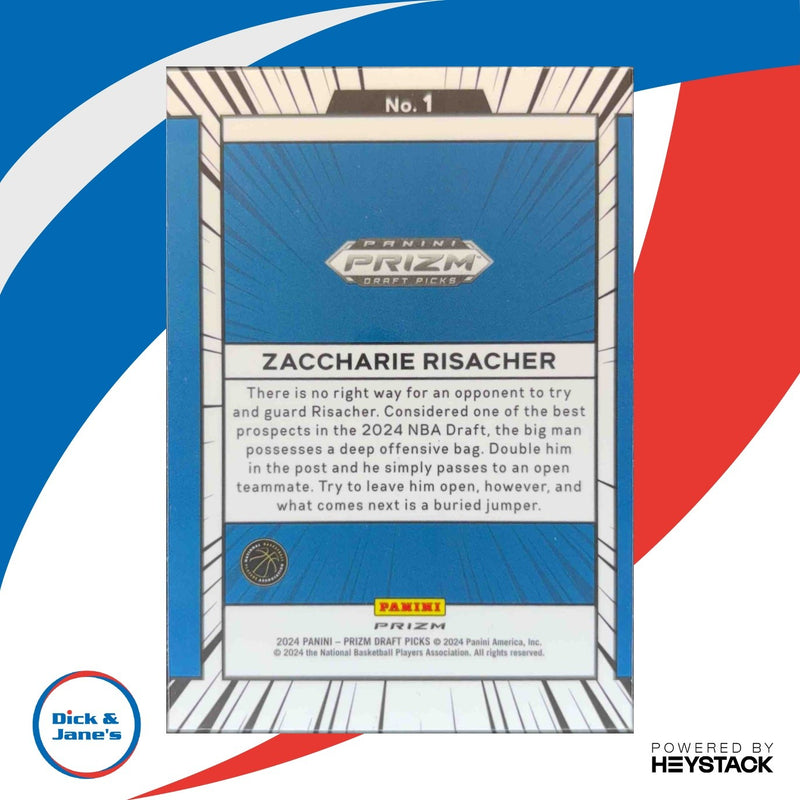 2024 Panini Prizm Draft Picks Collegiate Zaccharie Risacher Manga
