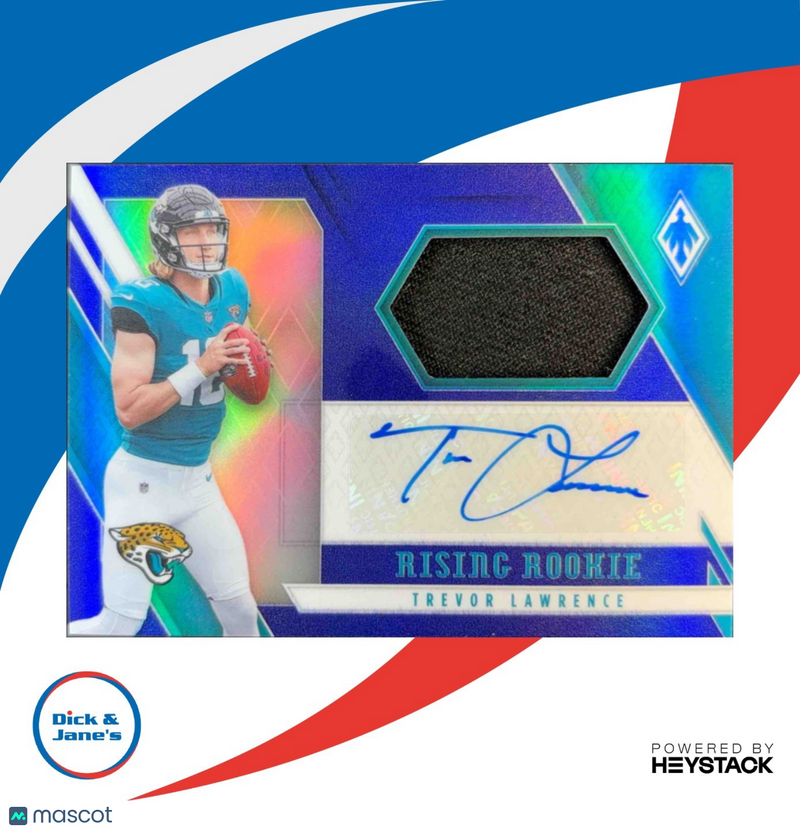 2021 Panini Phoenix Trevor Lawrence Rising Rookie Material Signature Hat 1/10 AU