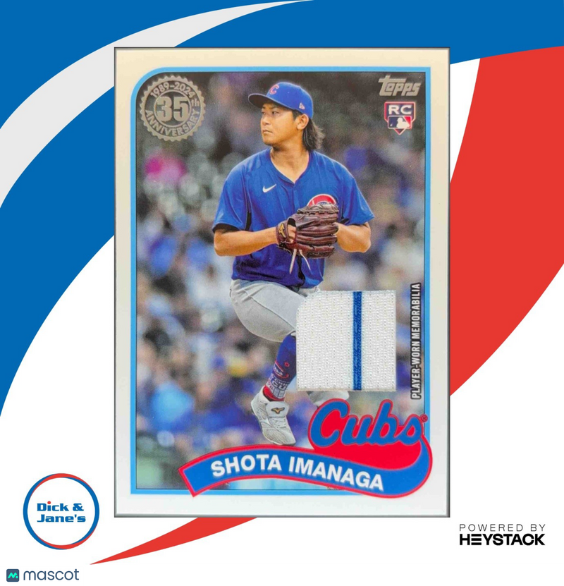 2024 Topps Update Shota Imanaga 1989 Baseball Relics Memorabilia Chicago Cubs