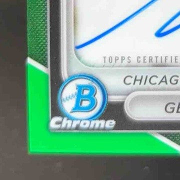 2024 Bowman George Wolkow Chrome Auto Green Refractor 46/99 1st Pro White Sox