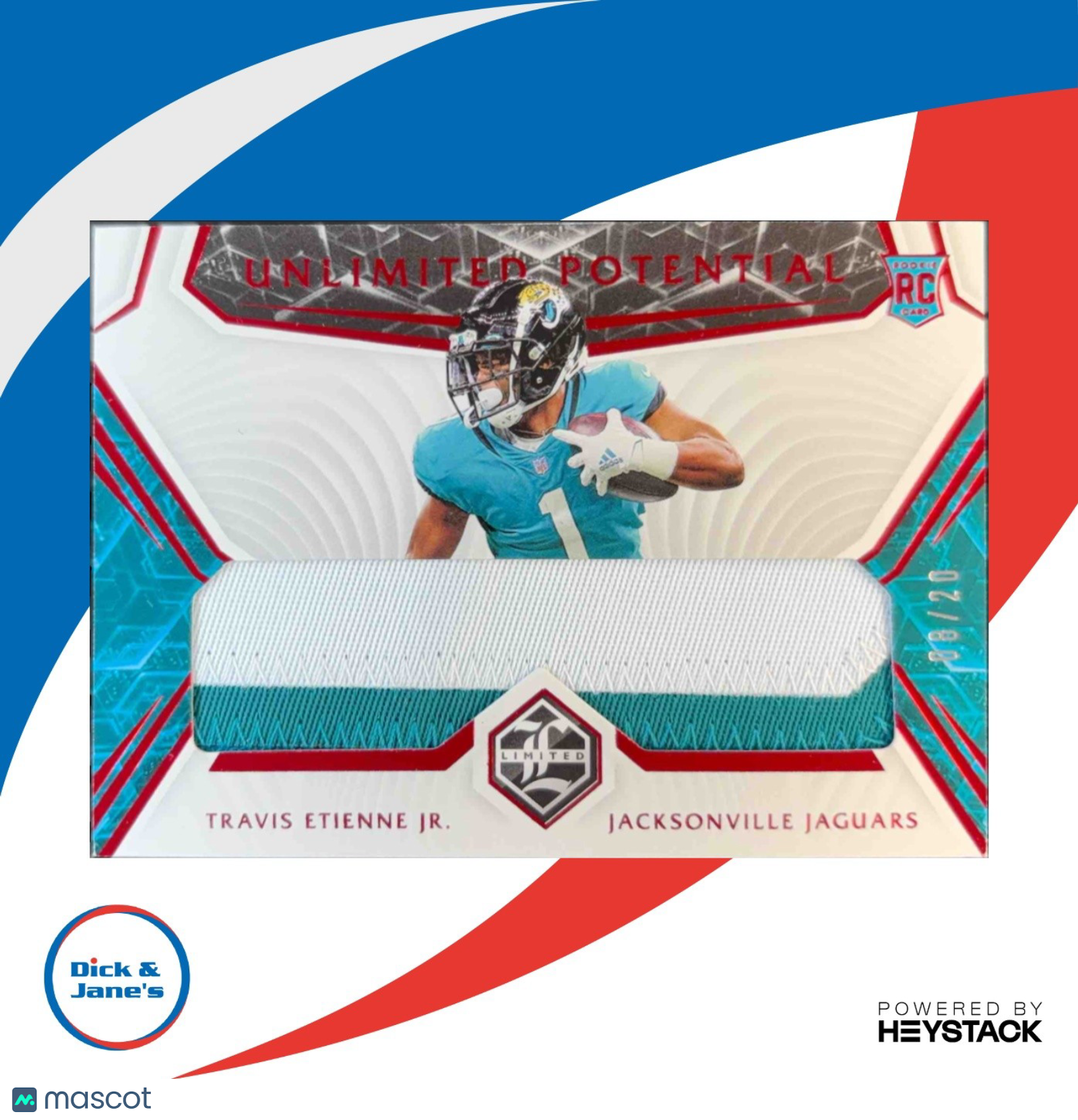 2021 Panini Limited Travis Etienne Jr. Unlimited Potential Ruby Spotlight 08/20