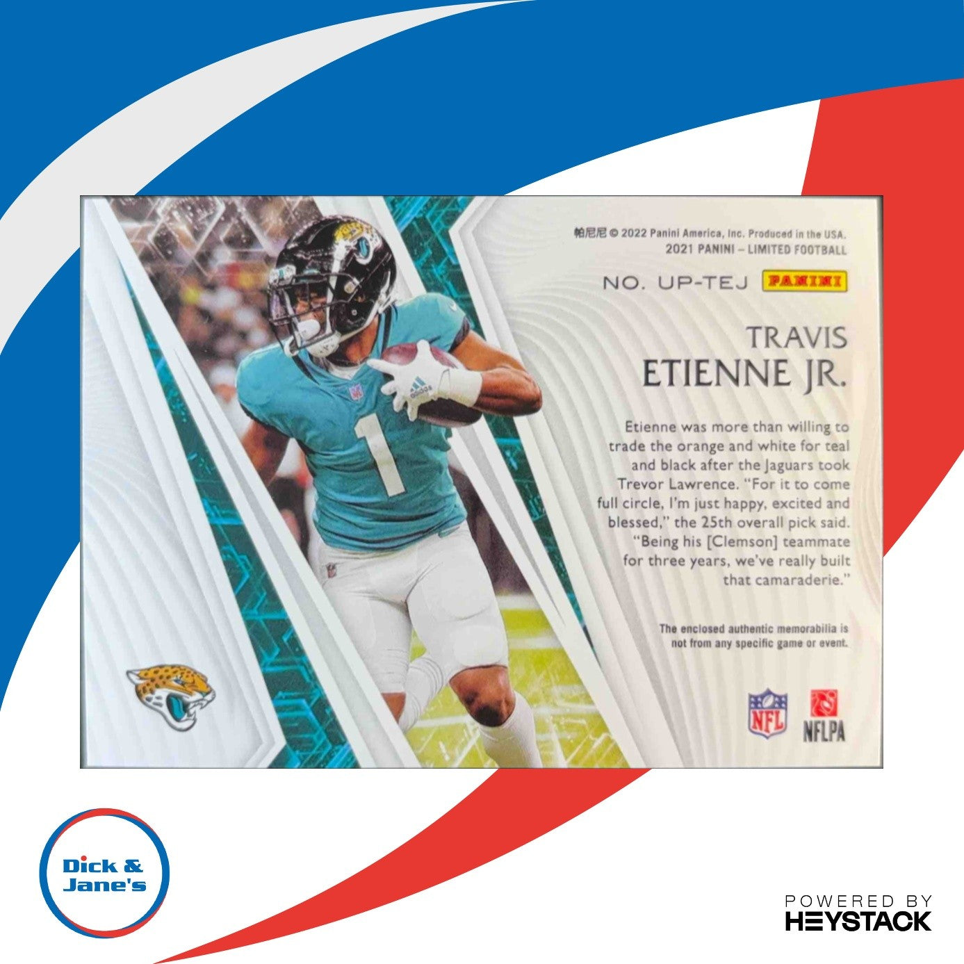 2021 Panini Limited Travis Etienne Jr. Unlimited Potential Ruby Spotlight 08/20