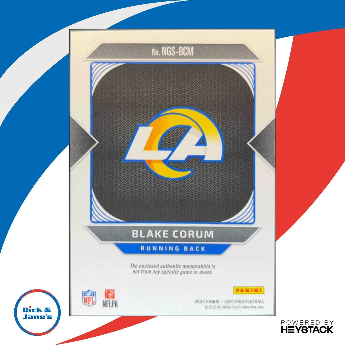 2024 Panini Certified Blake Corum New Generation Jerseys Mirror Pink 140/299 RC