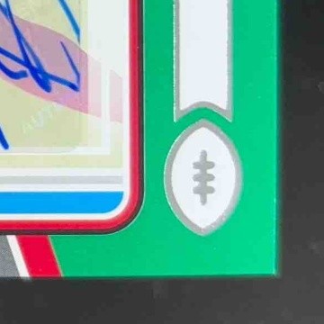 2024 Panini Donruss Trey Benson Rated Rookie Auto Green 326 RC Arizona Cardinals
