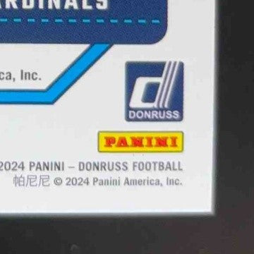 2024 Panini Donruss Trey Benson Rated Rookie Auto Green 326 RC Arizona Cardinals